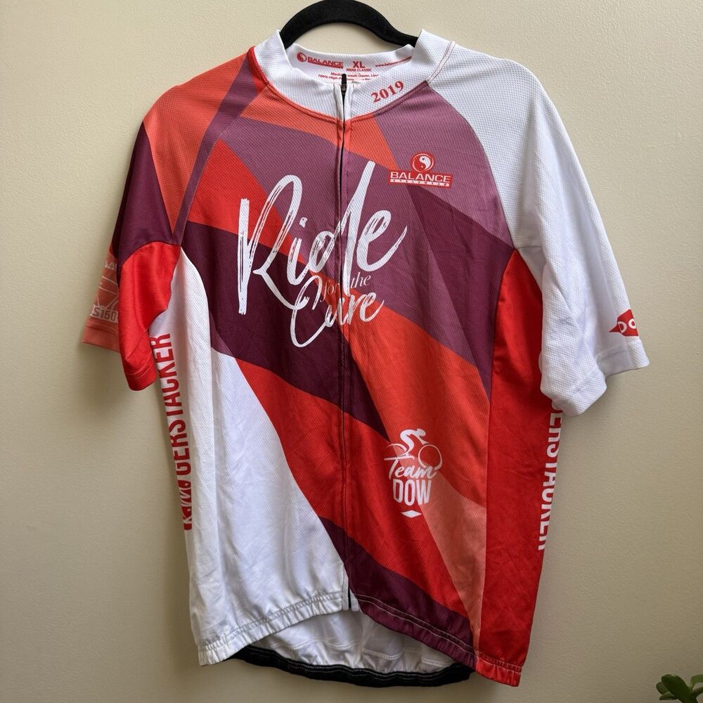 “Ride the Cure" Dow cycling jersey from 2019 Size XL